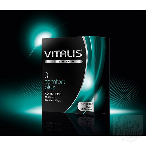 Фотография 1:  Контурные презервативы VITALIS premium №3 Comfort plus - 3 шт.