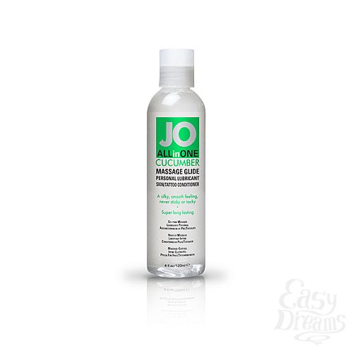  1: SYSTEM JO,   - ALL-IN-ONE Massage Oil Cucumber  120 