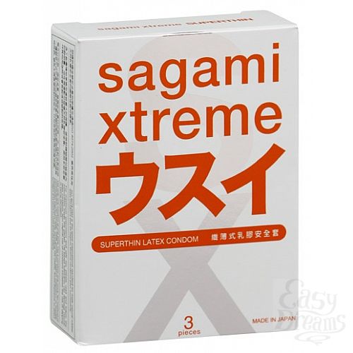 Фотография 1:  Презервативы Sagami Xtreme SUPERTHIN (3 шт.)