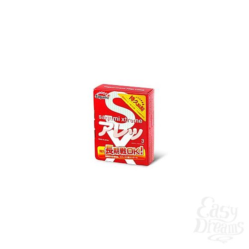Фотография 1:  Презервативы Sagami Xtreme FEEL LONG (3 шт.)