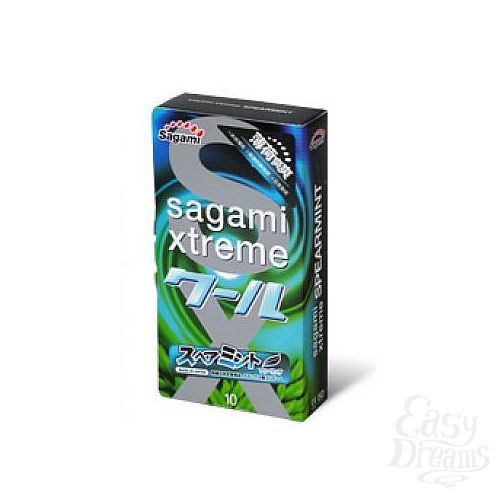 Фотография 1:  Презервативы Sagami Xtreme Mint с ароматом мяты - 10 шт.