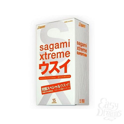 Фотография 1:  Ультратонкие презервативы Sagami Xtreme SUPERTHIN - 15 шт.