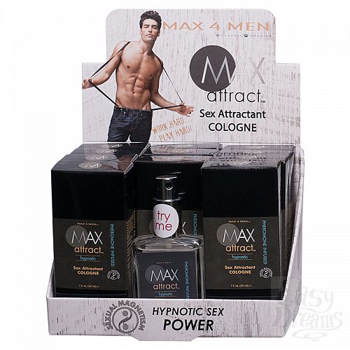  1:  MAX Attract, Hypnotic, Sex Attractant Cologne, DISPLAY-12 Ct