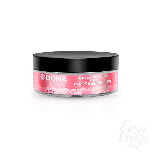 Фотография 1: DONA Увлажняющий крем-масло для массажа DONA Massage Butter Flirty Aroma: Blushing Berry 115 мл
