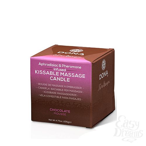  2 DONA    DONA Kissable Massage Candle Chocolate Mousse 135 