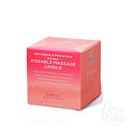  2 DONA    DONA Kissable Massage Candle Vanilla Buttercream 135 