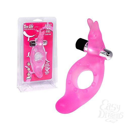  1: Toy Joy    Rabbit Vibrating Twin Ring Pink