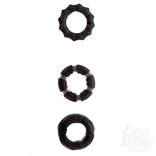  1:    3    MENZSTUFF STRETCHY COCK RINGS