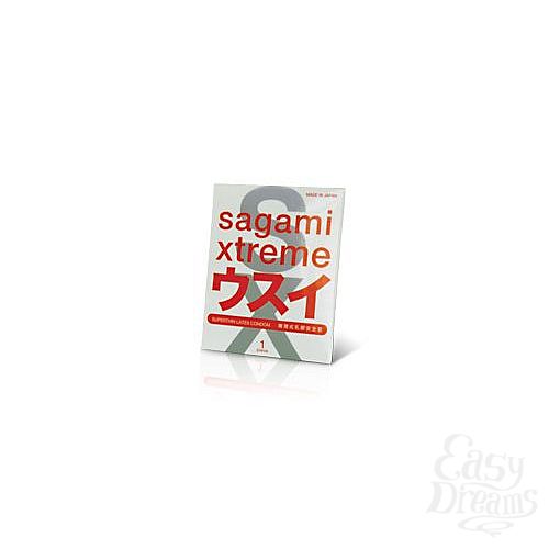 Фотография 1:  Ультратонкий презерватив Sagami Xtreme SUPERTHIN - 1 шт.