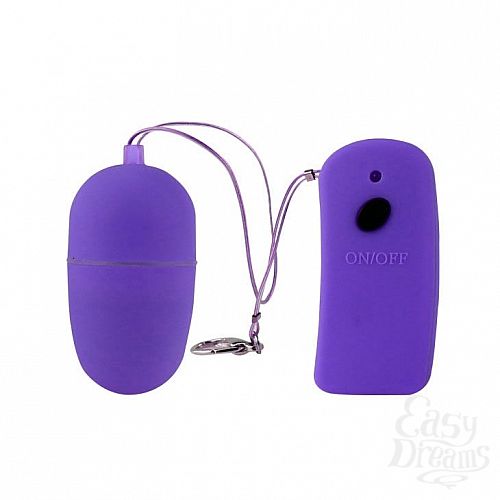 Фотография 1:  Фиолетовое виброяйцо с дистанционным управлением 
