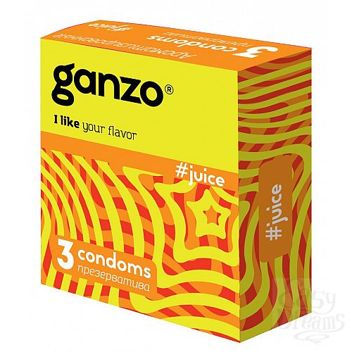 Фотография 1:  Ароматизированные презервативы Ganzo Juice - 3 шт.