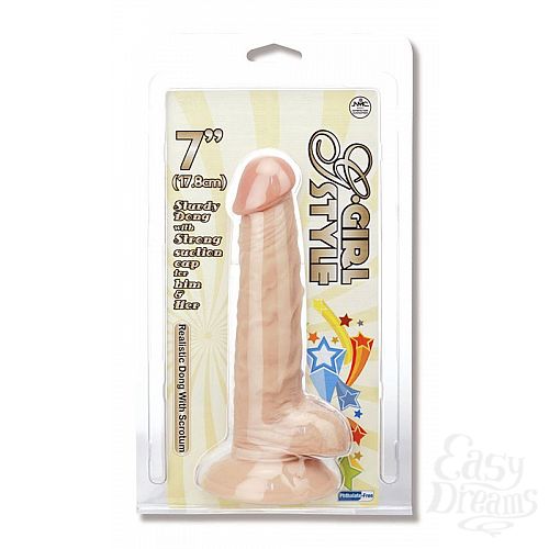  2      G-GIRL STYLE 7INCH DONG WITH SUCTION CAP - 17,8 .