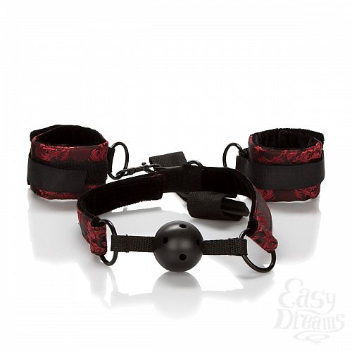  1:     Breathable Ball Gag With Cuffs