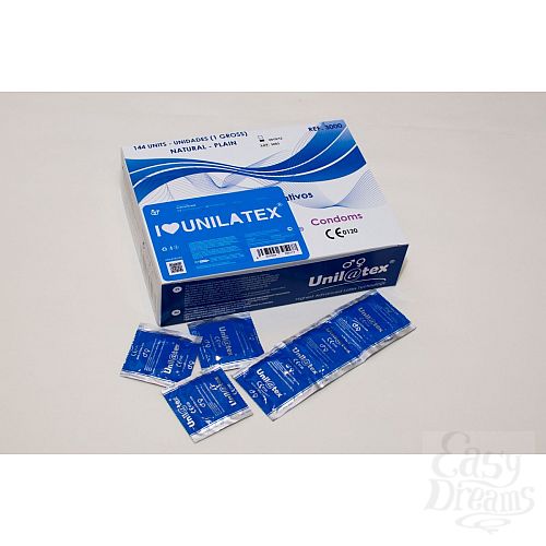 Фотография 1:  Классические презервативы Unilatex Natural Plain - 1 блок (144 шт.)