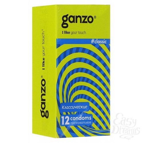 Фотография 1:  Классические презервативы с обильной смазкой Ganzo Classic - 12 шт.