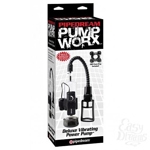  1: PipeDream Pump Worx Deluxe Vibrating Power Pump - Black