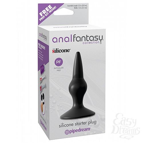  4    Anal Fantasy Collection Silicone Starter Plug - 10,2 .