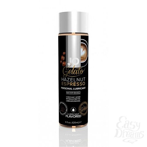  1: SYSTEM JO,   JO GELATO HAZELNUT ESPRESSO FLAVORED LUBRICANT 120mL