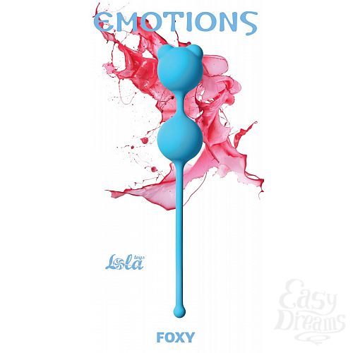 Фотография 1:  Голубые вагинальные шарики Emotions Foxy