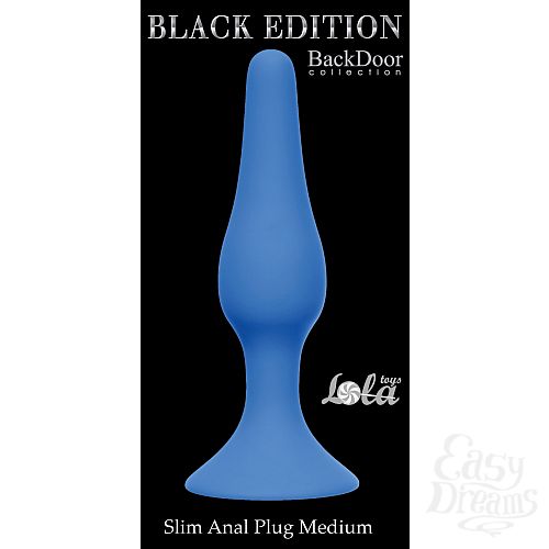  2  LOLA TOYS    Slim Anal Plug Medium Blue 4206-02Lola