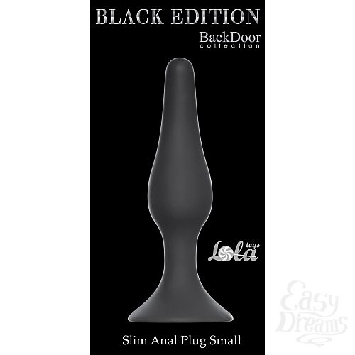  2  LOLA TOYS    Slim Anal Plug Small Black 4207-01Lola