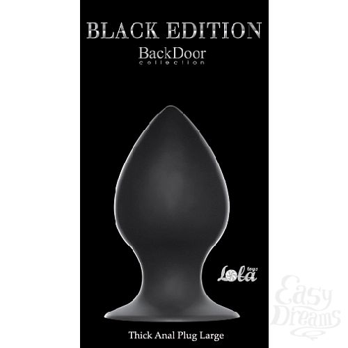  2  Lola Toys Back Door Collection Black Edition    Thick Anal Plug Large 4209-01Lola