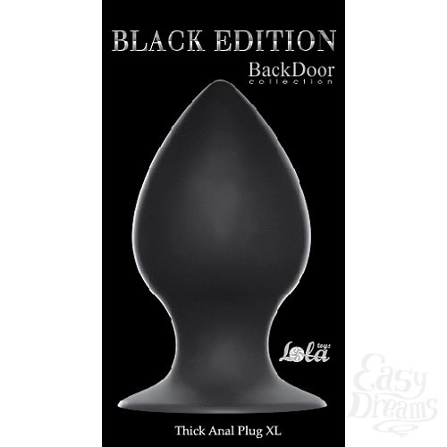 Фотография 2  Lola Toys Back Door Collection Black Edition  Анальная пробка Thick Anal Plug XL 4208-01Lola