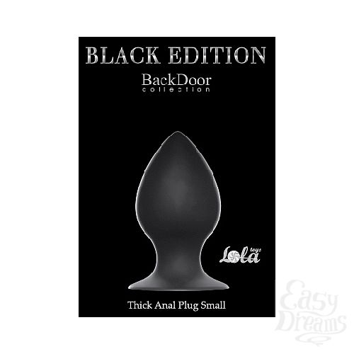  2  Lola Toys Back Door Collection Black Edition    Thick Anal Plug Small 4211-01Lola