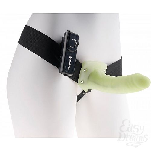  1:        For Him or Her  Vibrating Hollow Strap-On - 15 .