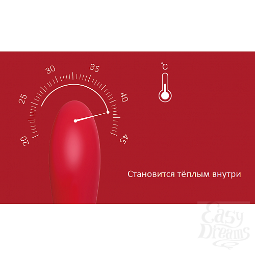 Фотография 5 SenseMax Technology Limited Греющийся вибратор для клитора и точки G - Sensevibe Warm - 16 см, красный, Красный