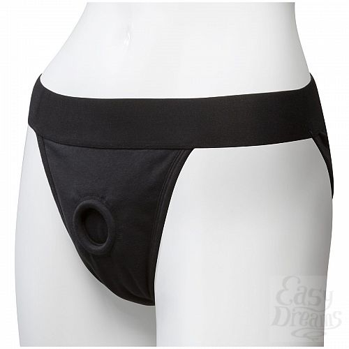  3     Vac-U-Lock Panty Harness with Plug Full Back - S/M