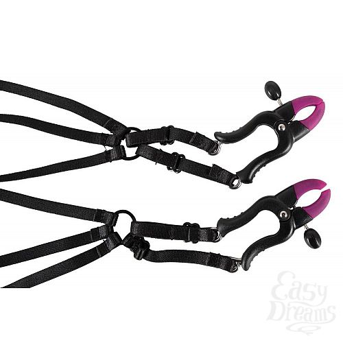  4        Bra with silicone nipple clamps