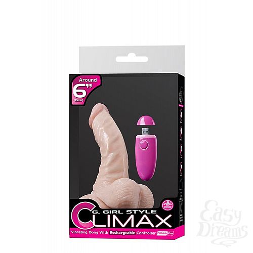 2     G-GIRL 6.5INCH PVC RECHARGEABLE VIBRATOR - 16,5 .
