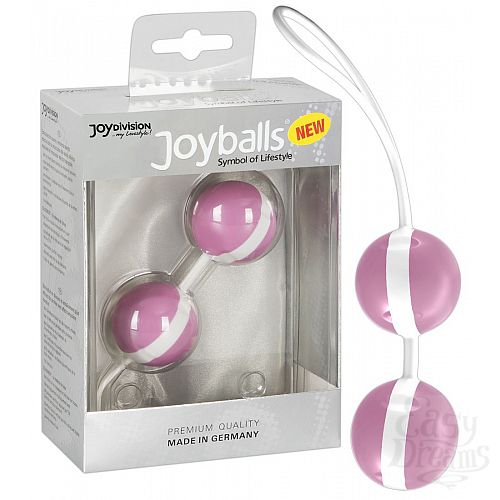 Фотография 1:  Нежно-розовые вагинальные шарики Joyballs Bicolored
