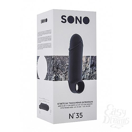  3 Shotsmedia  Stretchy Thick Penis Extension Grey No.35 SH-SON035GRY