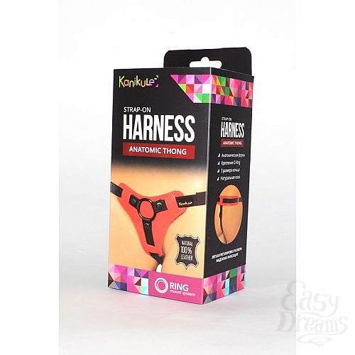  1:  -      Kanikule Leather Strap-on Harness  Anatomic Thong