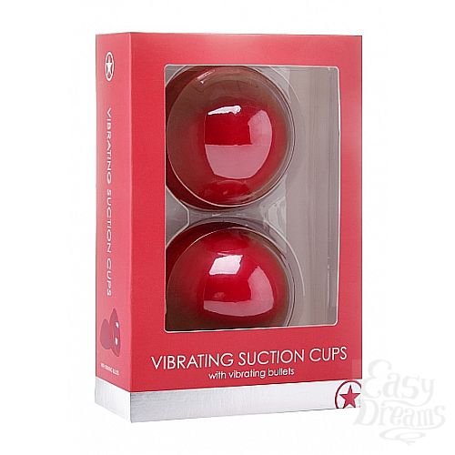  2 Shotsmedia  Vibrating Suction Cup Red SH-OU159RED