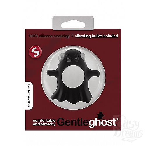  2 Shotsmedia  Gentle Ghost Cockring Black SH-SLI162BLK