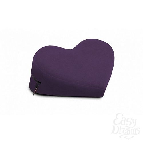 Фотография 1:  Фиолетовая малая вельветовая подушка-сердце для любви Liberator Retail Heart Wedge