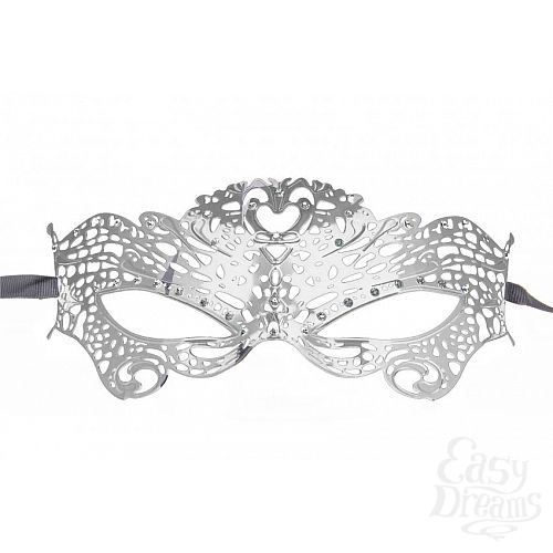 Фотография 1:  Серебристая металлическая маска Butterfly Masquerade Mask