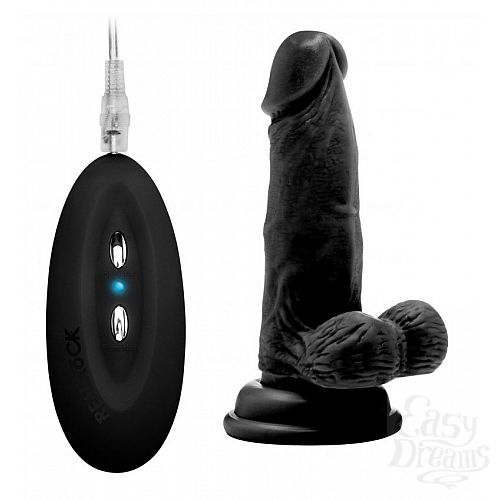  1:  ׸ - Vibrating Realistic Cock 6  With Scrotum - 15 .