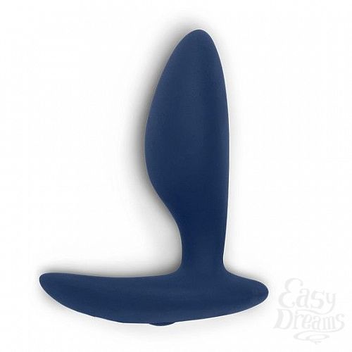 Фотография 4  Синяя анальная пробка для ношения Ditto с вибрацией и пультом ДУ - 8,8 см.