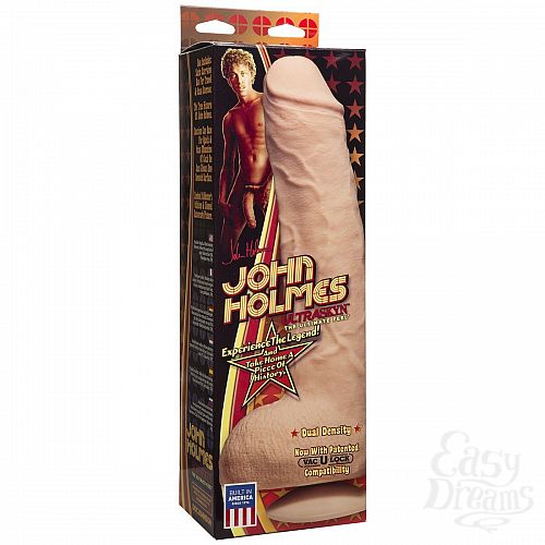  3    John Holmes ULTRASKYN Realistic Cock with Removable Vac-U-Lock Suction Cup - 25,1 .
