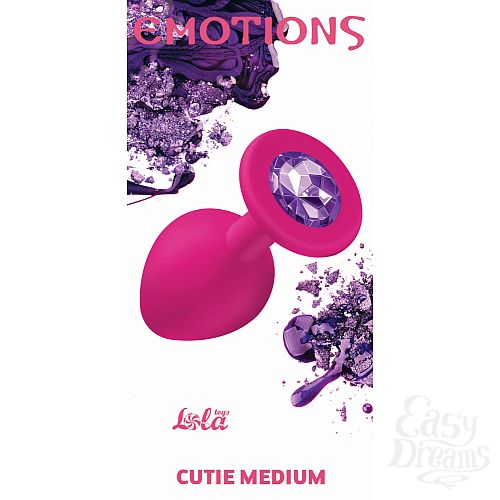  1:  Lola Toys Emotions    Emotions Cutie Medium Pink dark purple crystal 4012-02Lola