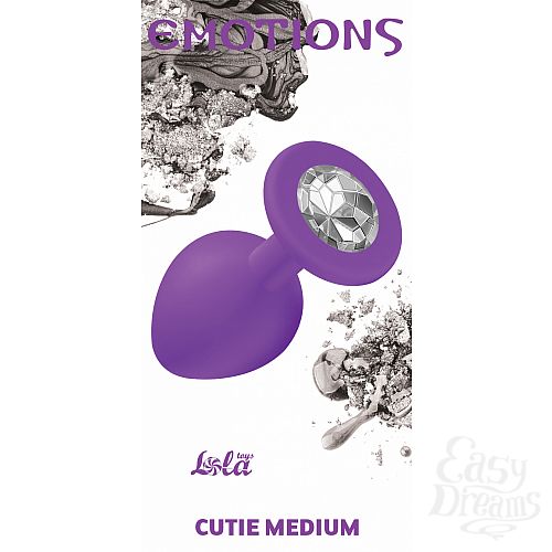  1:  Lola Toys Emotions    Emotions Cutie Medium Purple clear crystal 4012-06Lola