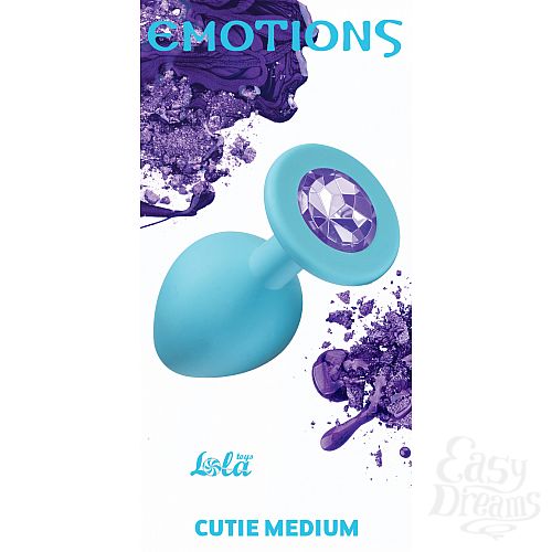  1:  Lola Toys Emotions    Emotions Cutie Medium Turquoise light purple crystal 4012-04Lola