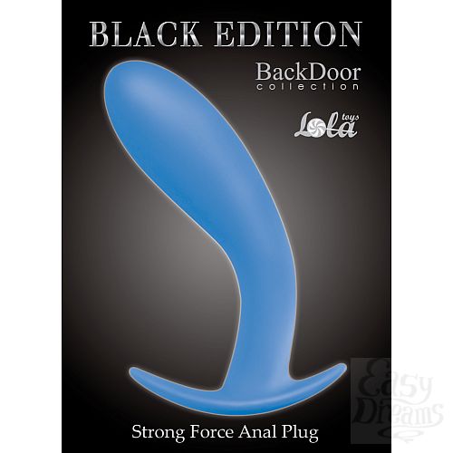  1:  Lola Toys Back Door Collection Black Edition    Strong Force Anal Plug Blue 4215-03Lola