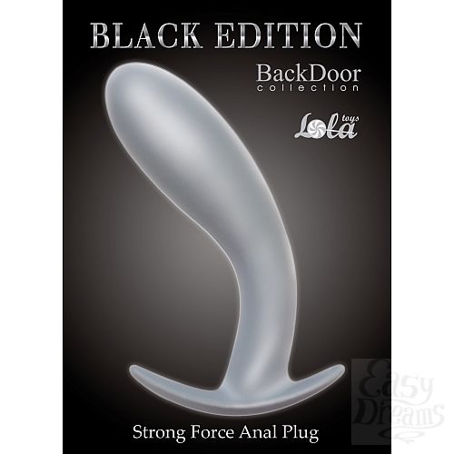 Фотография 1:  Lola Toys Back Door Collection Black Edition  Анальная пробка Strong Force Anal Plug Grey 4215-02Lola