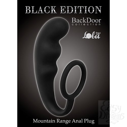  1:  Lola Toys Back Door Collection Black Edition       Mountain Range Anal Plug Black 4218-01Lola