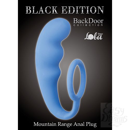  1:  Lola Toys Back Door Collection Black Edition       Mountain Range Anal Plug Blue 4218-03Lola